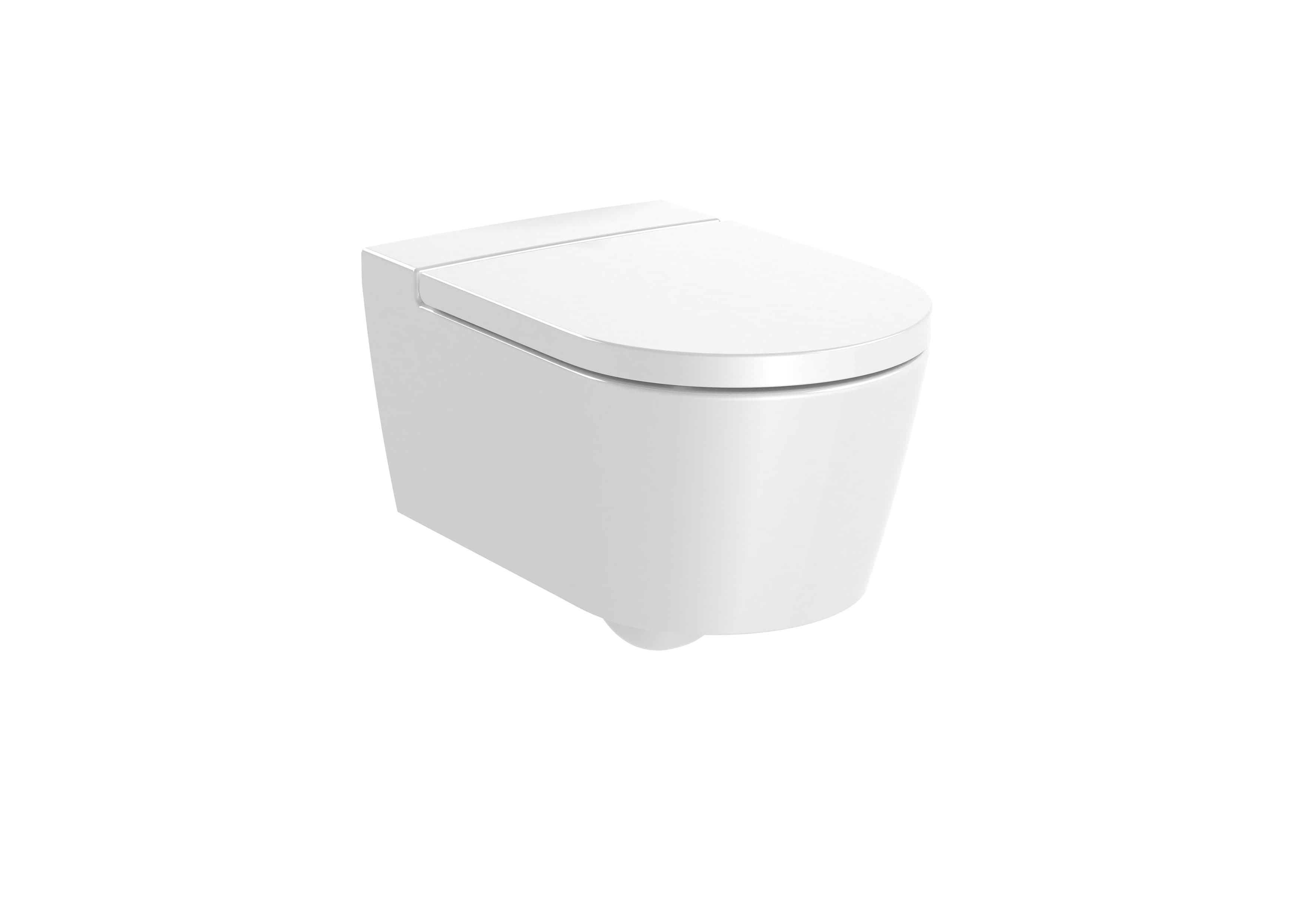 ROUND - Vitreous china Rimless wall-hung WC with horizontal outlet Roca A346527000