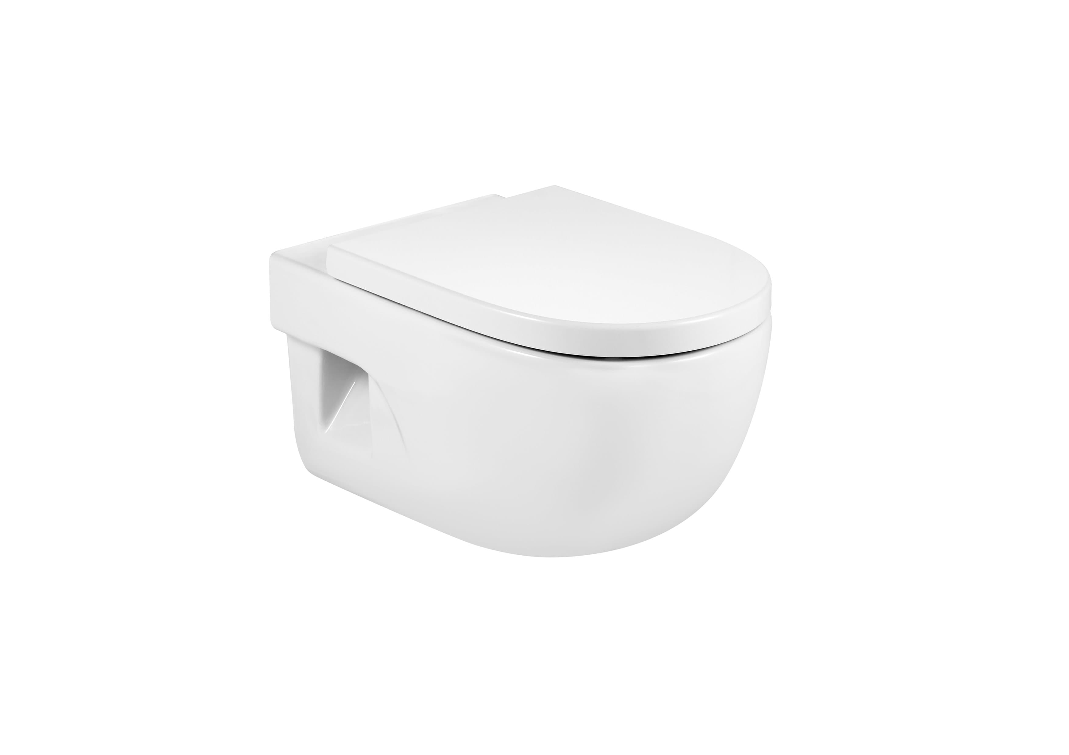 Vitreous china wall-hung WC with horizontal outlet Roca A346247460