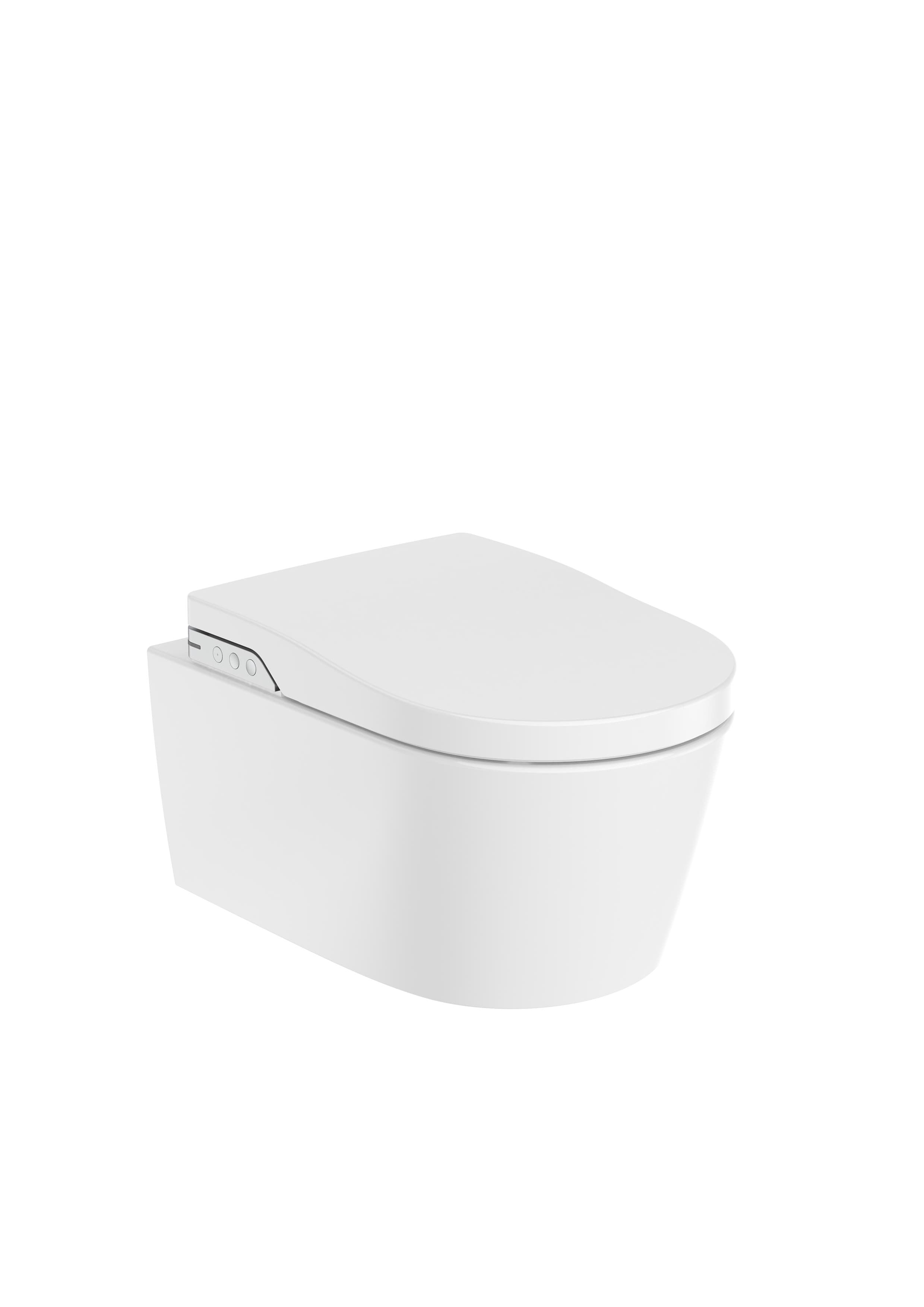 In-Wash® - Vitreous china Rimless wall-hung smart toilet with horizontal outlet. Needs power supply. Roca A803060001