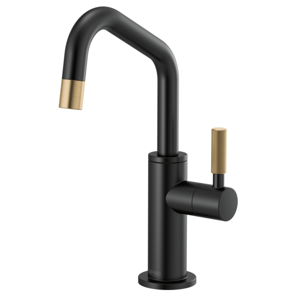 LITZE® Beverage Faucet with Angled Spout and Knurled Handle Brizo 61363LF-C-BLGL