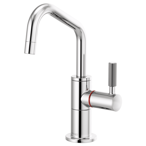 LITZE® Instant Hot Faucet with Angled Spout and Knurled Handle Brizo 61363LF-H-PC